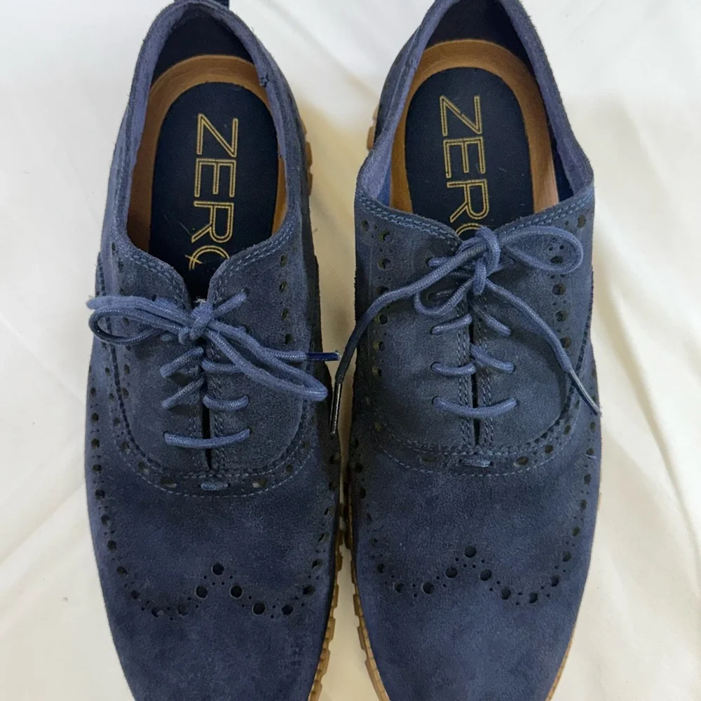 Cole Haan ZeroGrand Blue Suede Men's Shoes Size 8M‎